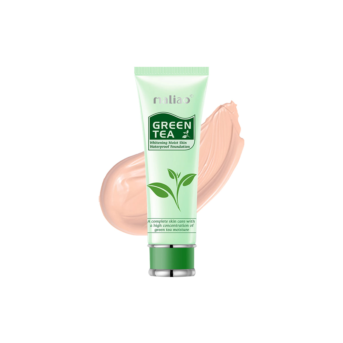 Maliao Green Tea Whitening Moist Skin Waterproof Foundation Face